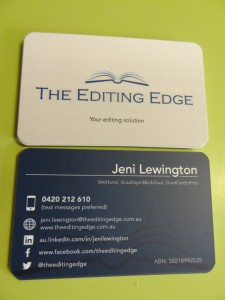The Editing Edge business card
